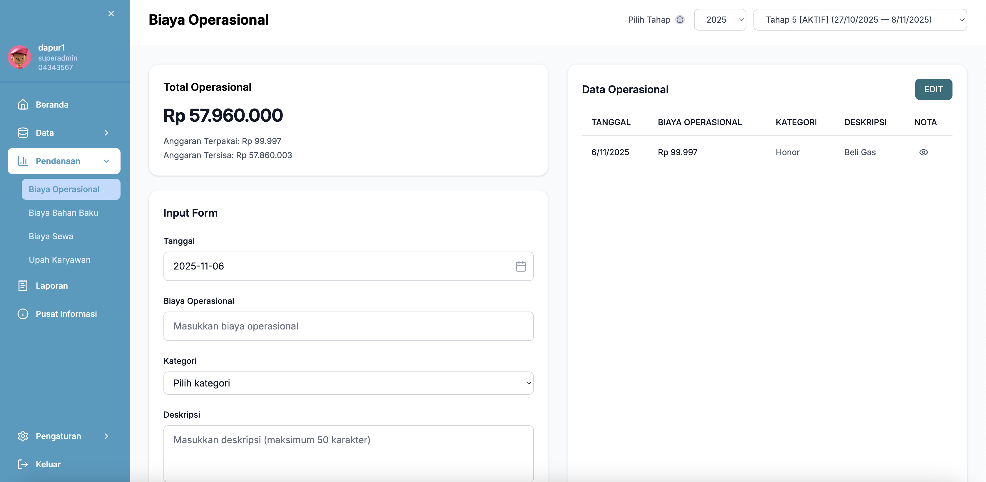 Pengeluaran Terkelola, Operasional Terjaga